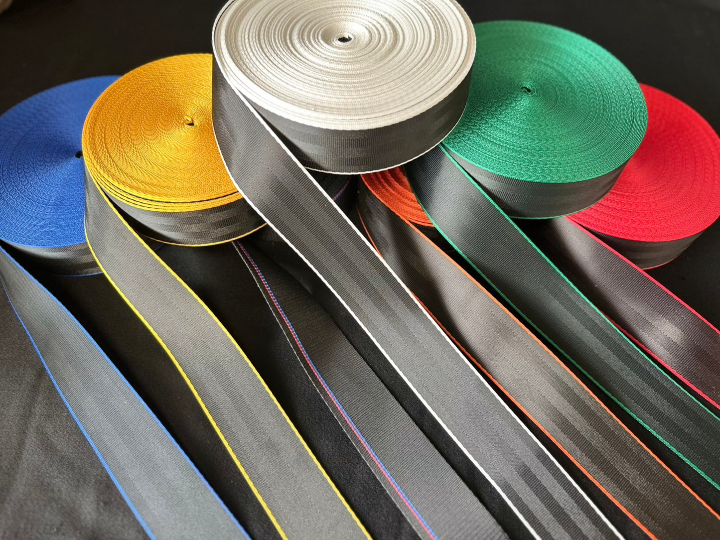 サイドカラーシートベルト【1本から注文可能／最大10本】NEWINGオリジナル全7色