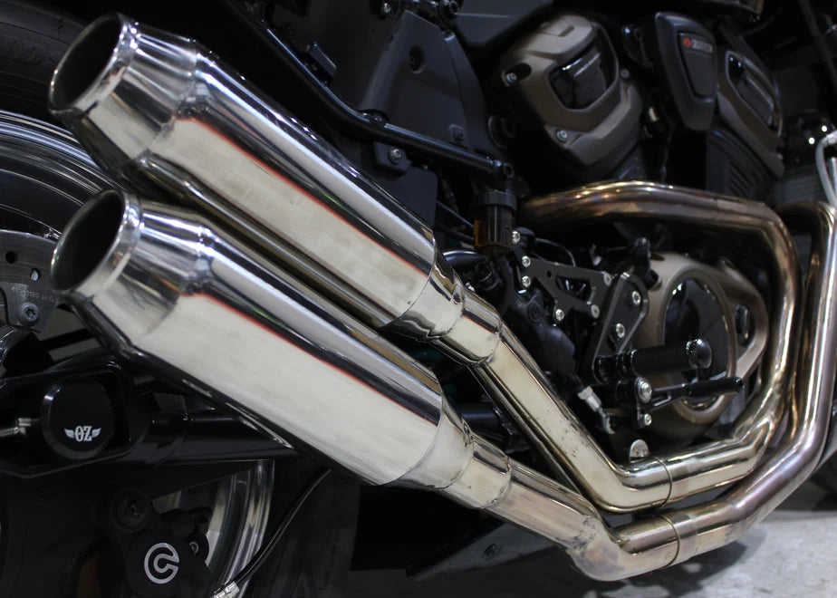 【OZbyNEWINGオリジナル】ハイパーマフラー(競技用）Sportster S専用