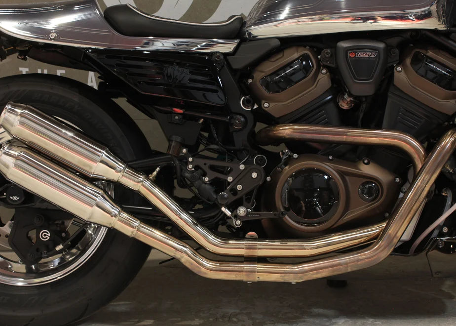 【OZbyNEWINGオリジナル】ハイパーマフラー(競技用）Sportster S専用