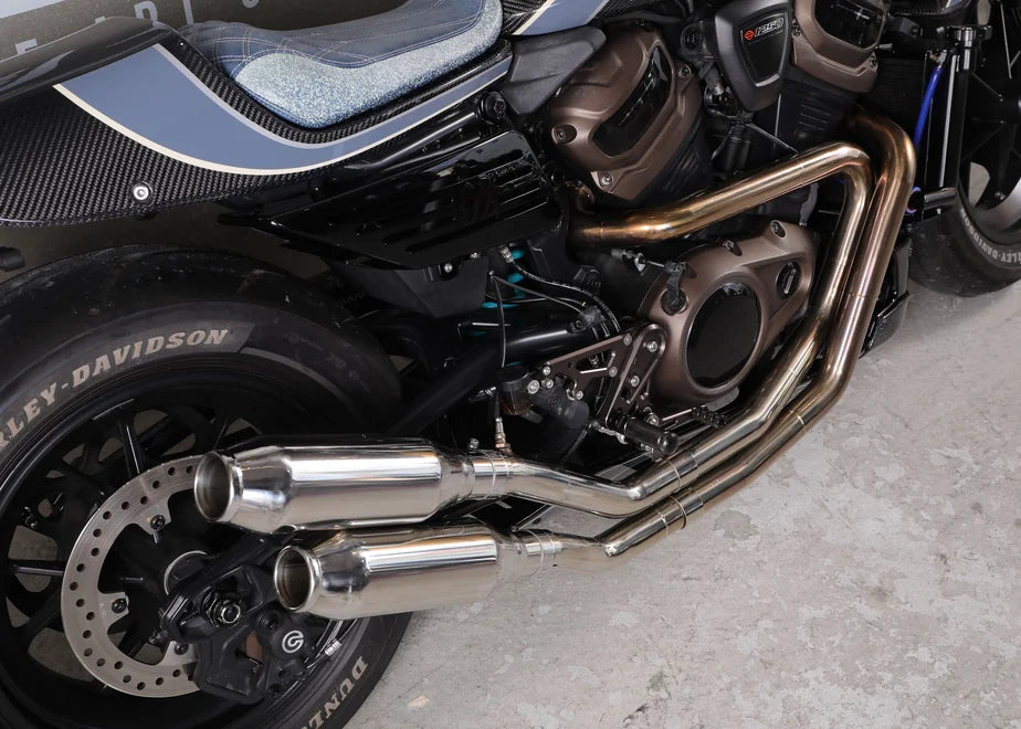 【OZbyNEWINGオリジナル】ハイパーマフラー(競技用）Sportster S専用