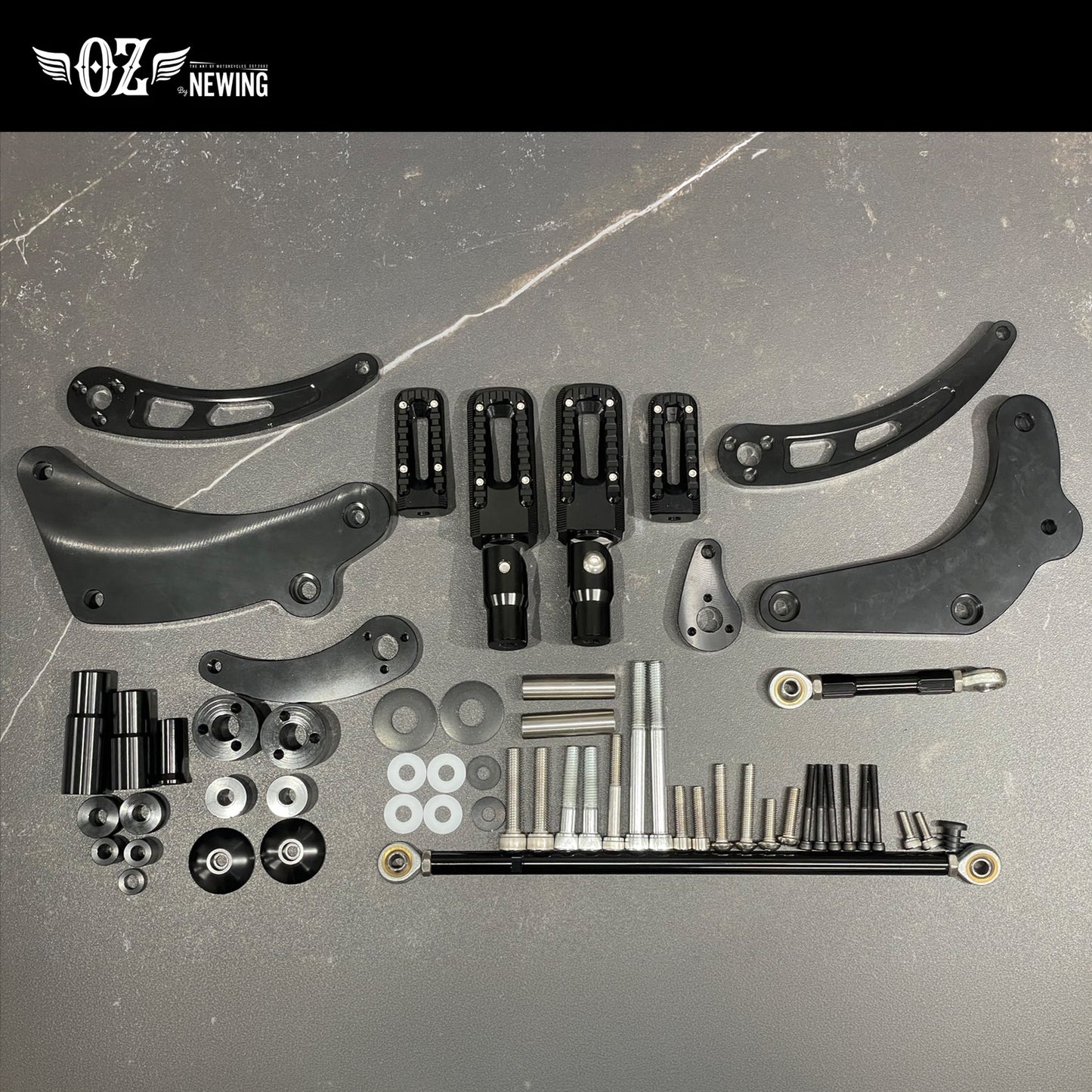 【OZbyNEWINGオリジナル】ローライダーS/ST（FXLRS/ST）専用アルミ削り出しステップキット